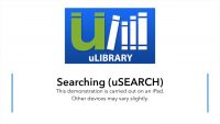 Searching uLIBRARY – Video Tutorial